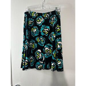 Briggs New York Women black Floral Casual Skirt Size XL